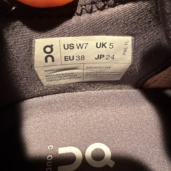 On Running Blush and Charcoal Sneakers - Picture 7 of 8